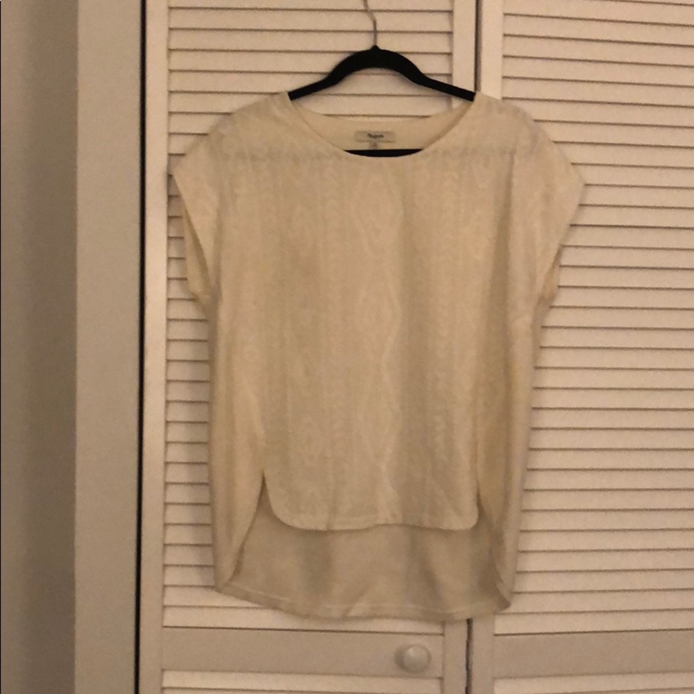 Madewell white patterned shirt - size M